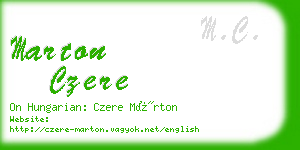 marton czere business card